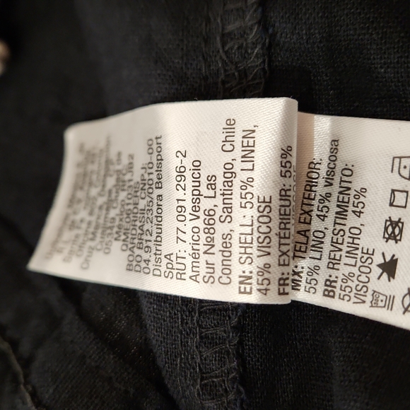 ROXY Black Linen Drawstring Shorts - Picture 4 of 7